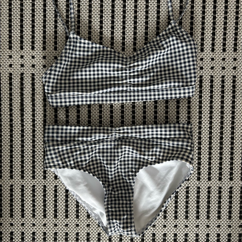 Abercrombie Kids Black and White Checkered Bikini